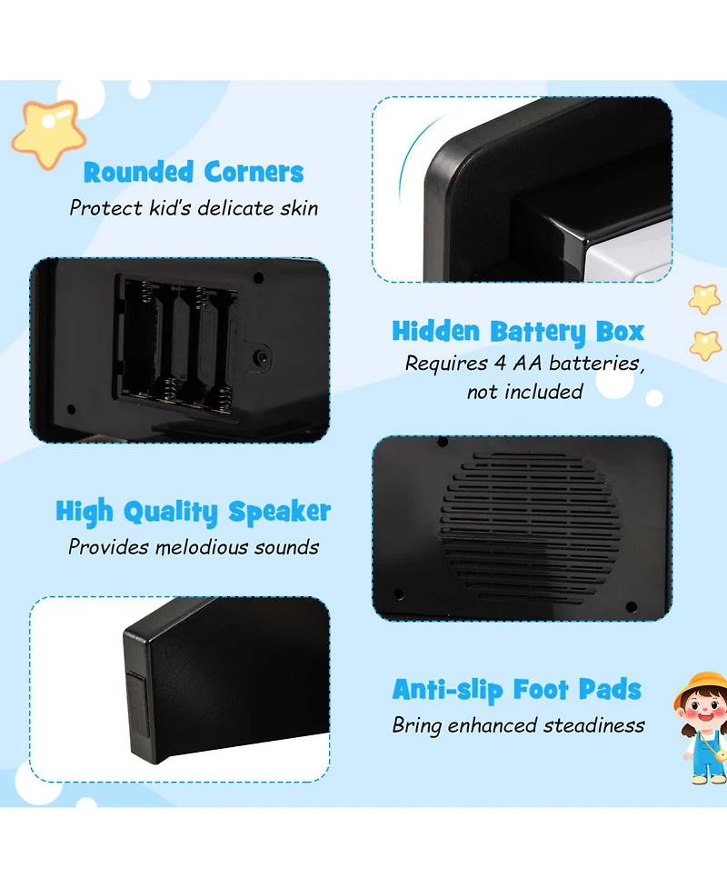 Mecale 25-Key Kids Piano Keyboard with Adjustable Speed & Volume, Fun Musical Toy for Beginners