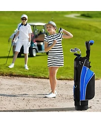 Mecale 5-Piece Portable Junior Golf Club Set, 31", for Kids Ages 11