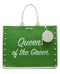 Betsey Johnson Queen of The Green Canvas Large Tote Bag