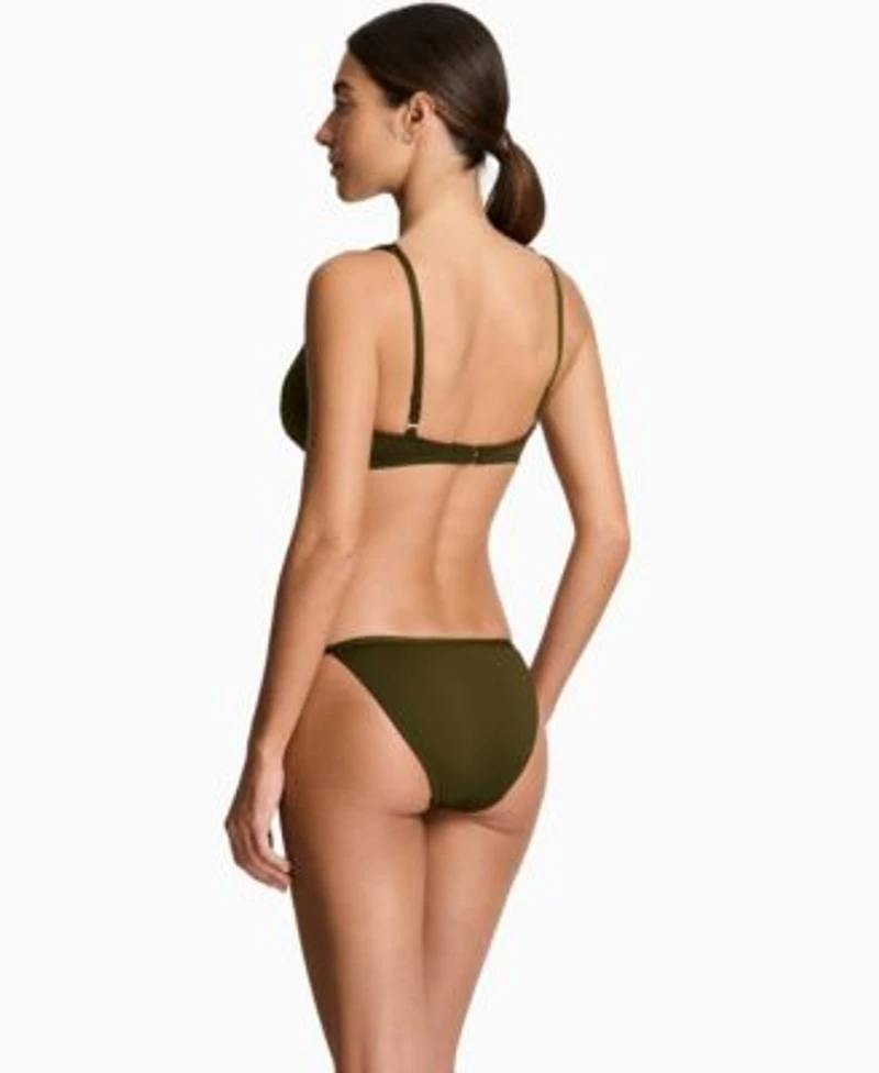 Lauren Ralph Lauren Tall Triangle Bra Logo Hipster Bikini Swim Bottoms