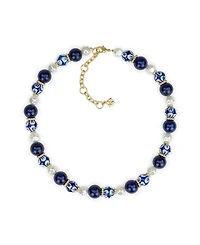 Patricia Nash Gold-Tone Plated Bead and Mother of Pearl Necklace