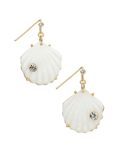 Patricia Nash Gold-Tone Plated Shell Drop Earrings