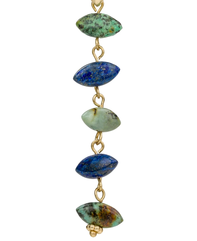 Patricia Nash Gold-Tone Plated 5 Stone Drop Earrings