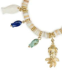 Patricia Nash Gold-Tone Plated Charm Stretch Bracelet