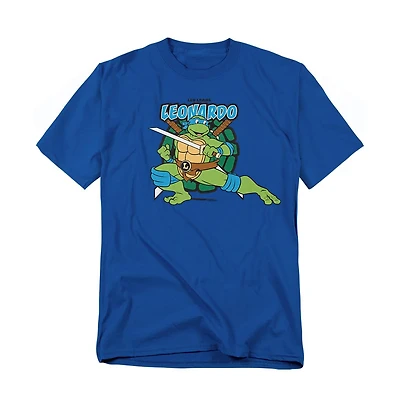 Teenage Mutant Ninja Turtles Men's Tmnt Leonardo Leads T-Shirt