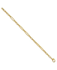 Curata Jewelry Solid 18k Yellow Gold Italian 8 Inch 5.9mm Sizes Paperclip Links Bracelet