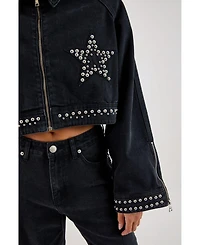Nasty Gal Women's Studded Denim Jacket