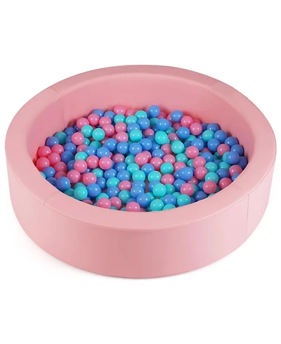 Mecale 42.5-Inch Round Foam Ball Pit for Toddlers with Sponge Filling, Washable Cover