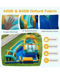 Mecale Inflatable Water Slide Bounce House Jump Castle with 750W Blower Included