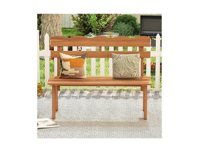 Slickblue Heavy-Duty 800 lb Capacity Acacia Wood Outdoor Garden Bench