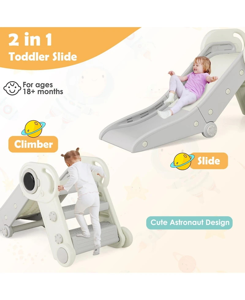 Mecale 2-in-1 Baby Slide and Climber for Toddlers, 18+ Months