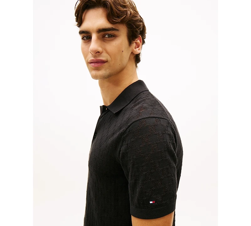 Tommy Hilfiger Men's Short-Sleeve Pointelle Polo Shirt