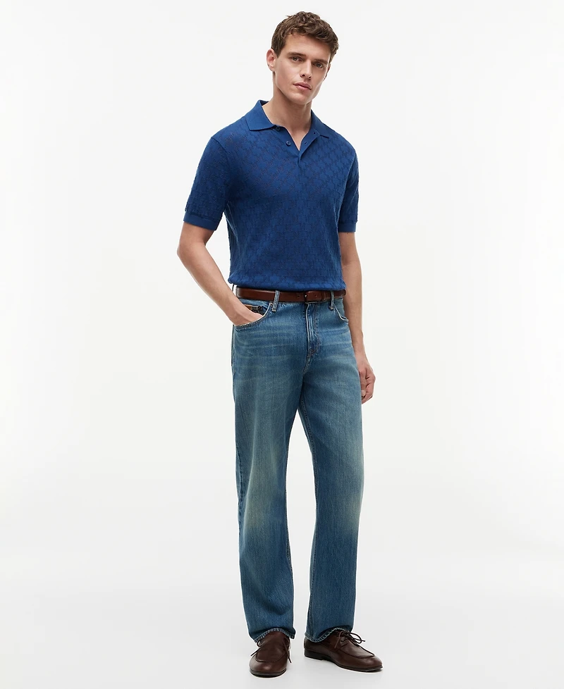 Tommy Hilfiger Men's Short-Sleeve Pointelle Polo Shirt
