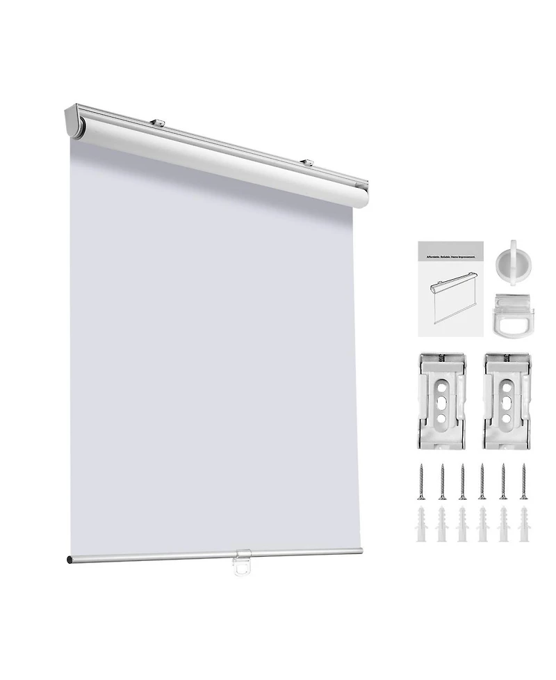 Laoties Cordless Blackout Roller Shades, 34 x 72 in, Thermal Insulated Pull-Down Window Blinds
