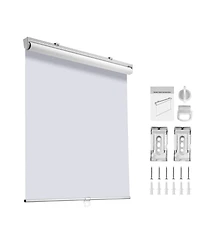 Laoties Cordless Blackout Roller Shades, 34 x 72 in, Thermal Insulated Pull-Down Window Blinds