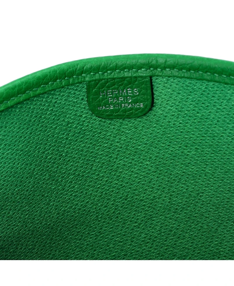 Pre-Owned HERMES Pm Evelyne Bag Gen Iii Toile and Leather