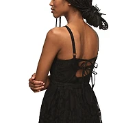 Lucky Brand Women's Sweetheart Neck Drop Waist Ballet Midi Dress
