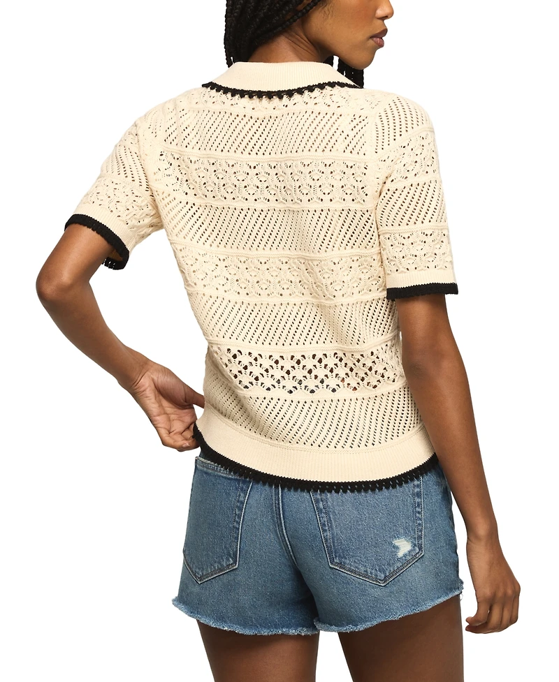 Lucky Brand Women's Short-Sleeve Polo Sweater T-Shirt
