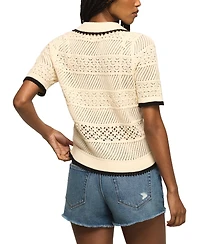 Lucky Brand Women's Short-Sleeve Polo Sweater T-Shirt