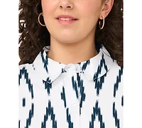 Msk Plus Tie-Waist Collared Neck Maxi Dress