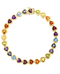 Effy Collection Multi-Gemstone (13-3/8 ct. t.w.) Bracelet in Gold Over Silver