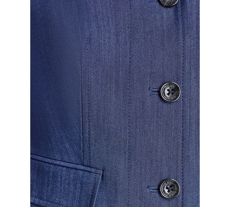 Dkny Petite Dressy Denim Notch Collar Cropped Jacket