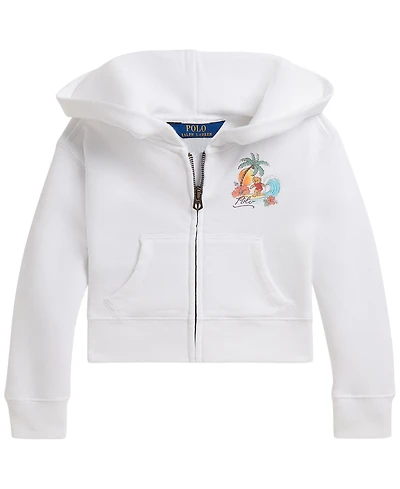 Polo Ralph Lauren Girls' 2T-6X Bear Terry Boxy Full-Zip Hoodie