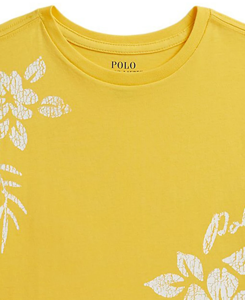 Polo Ralph Lauren Girls' 7-16 Floral-Print Cotton Boxy T-Shirt