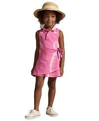 Polo Ralph Lauren Girls' 2T-6X Tie-Dye Faux-Wrap Mesh Dress