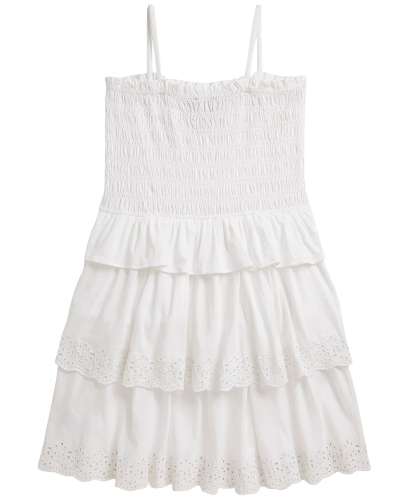 Polo Ralph Lauren Girls' 7-16 Smocked Cotton Jersey Dress