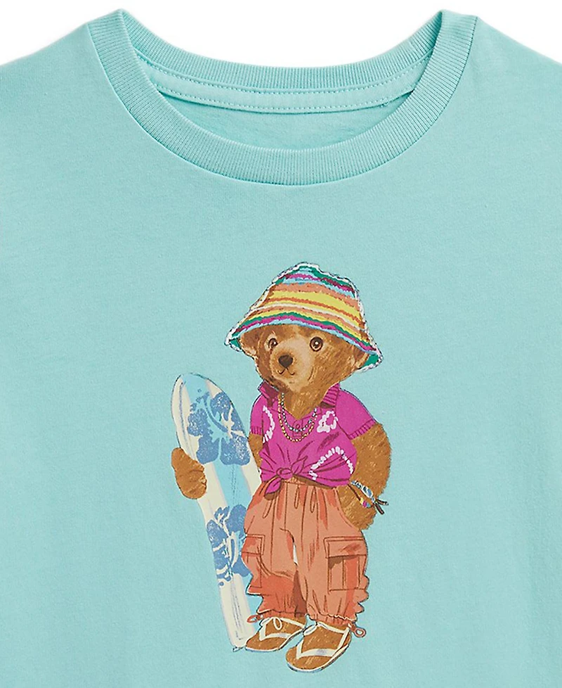 Polo Ralph Lauren Girls' 2T-6X Bear Cotton Jersey T-Shirt