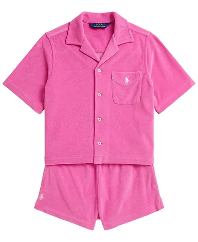 Polo Ralph Lauren Girls' 7-16 Terry Shirt & Short