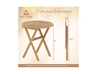 Slickblue Patio Side Table with Slatted Top and Sturdy X-Shape Structure