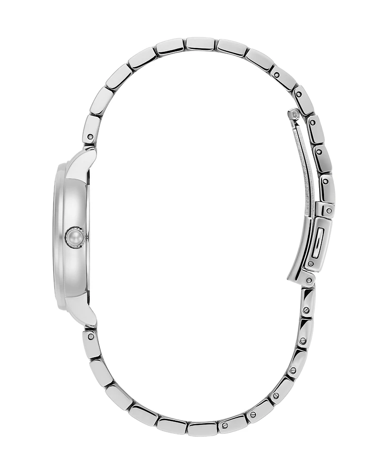 Olivia Burton Women's Westbourne Silver Tone Stainless Steel Bracelet Watch, 30mm