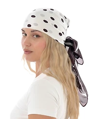 Marcus Adler Satin Polka Dot Square Scarf