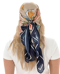 Marcus Adler Satin Floral Square Scarf