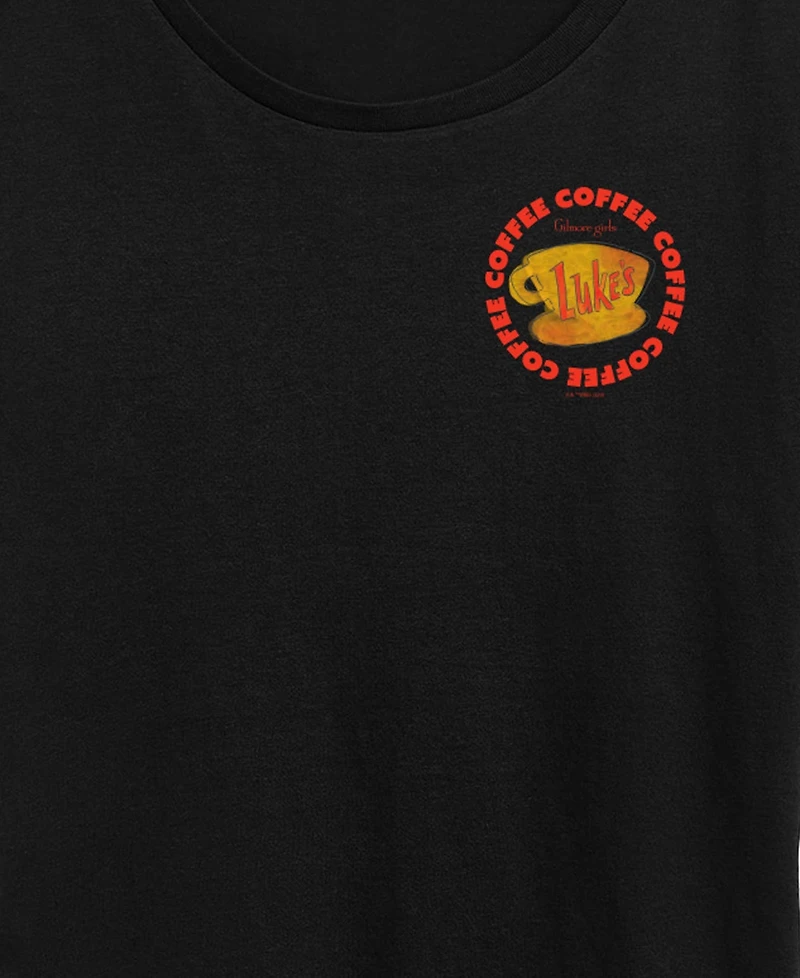 Hybrid Apparel Plus Gilmore Girls Lukes Coffee Circle Short-Sleeve Graphic T-Shirt