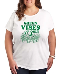Hybrid Apparel Plus Disney Green Vibes Only Short-Sleeve Graphic T-Shirt
