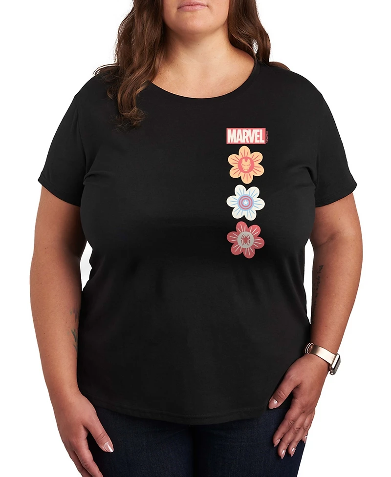 Hybrid Apparel Plus Marvel Pastel Spring Short-Sleeve Graphic T-Shirt