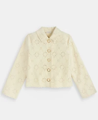 On 34th Women's Cotton Eyelet Scallop Hem Jacket, Macy's Exclusive