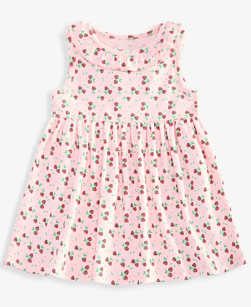 First Impressions Baby Girls' 0M-24M Strawberry-Print Dress, Macy's Exclusive
