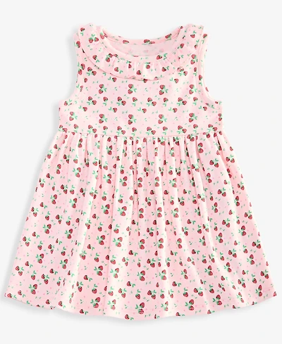 First Impressions Baby Girls' 0M-24M Strawberry-Print Dress, Macy's Exclusive