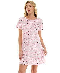 Jaclyn Intimates Women's Relaxed Short-Sleeve Sleep Shirt