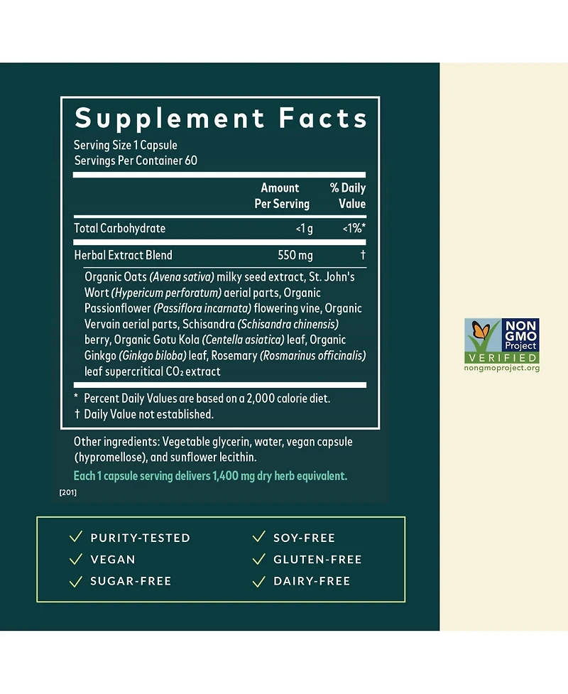 Gaia Herbs Emotional Balance - Stress Support Supplement to Help the Body Cope with Stress - With St. John s Wort, Passionflower, Vervain, and Oats