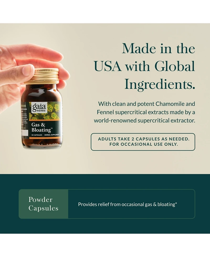 Gaia Herbs Gas & Bloating - Provides Relief from Occasional Gas and Bloating