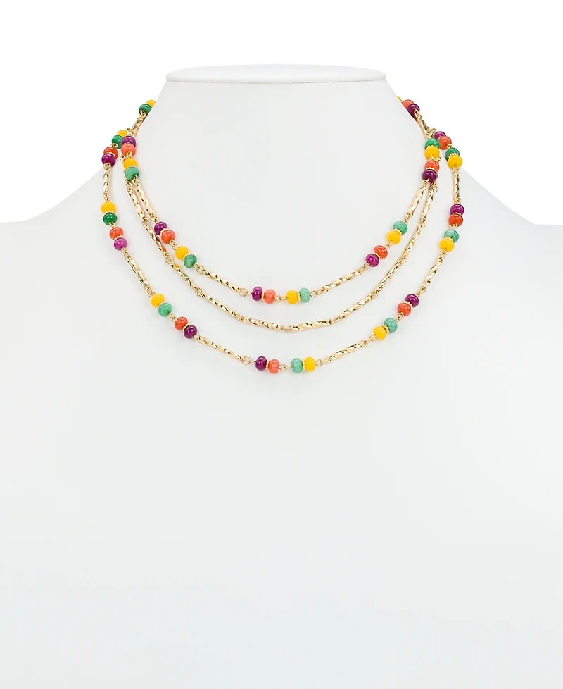 Patrica Nash Gold-Tone Plated Triple Modular Necklace