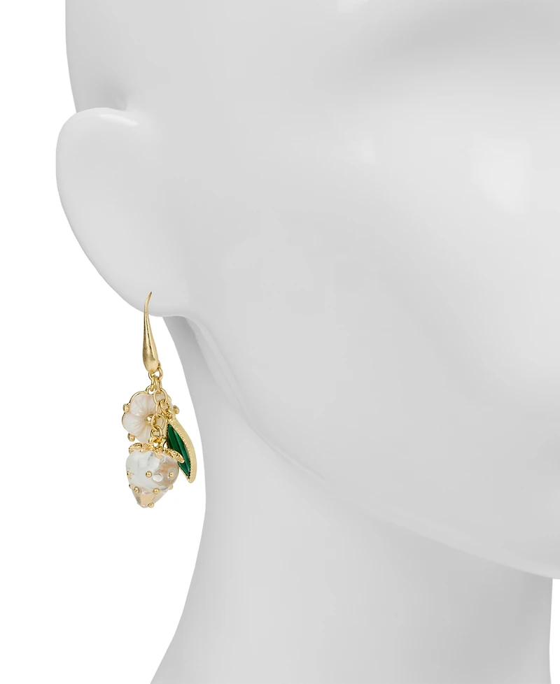 Patrica Nash Gold-Tone Plated Strawberry Wire Drop Earrings