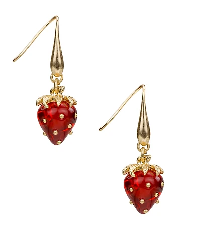 Patrica Nash Gold-Tone Plated Strawberry Wire Drop Earrings