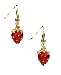 Patrica Nash Gold-Tone Plated Strawberry Wire Drop Earrings
