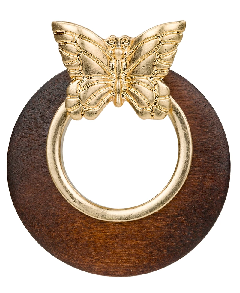 Patrica Nash Gold-Tone Plated Butterfly Doorknocker Earrings